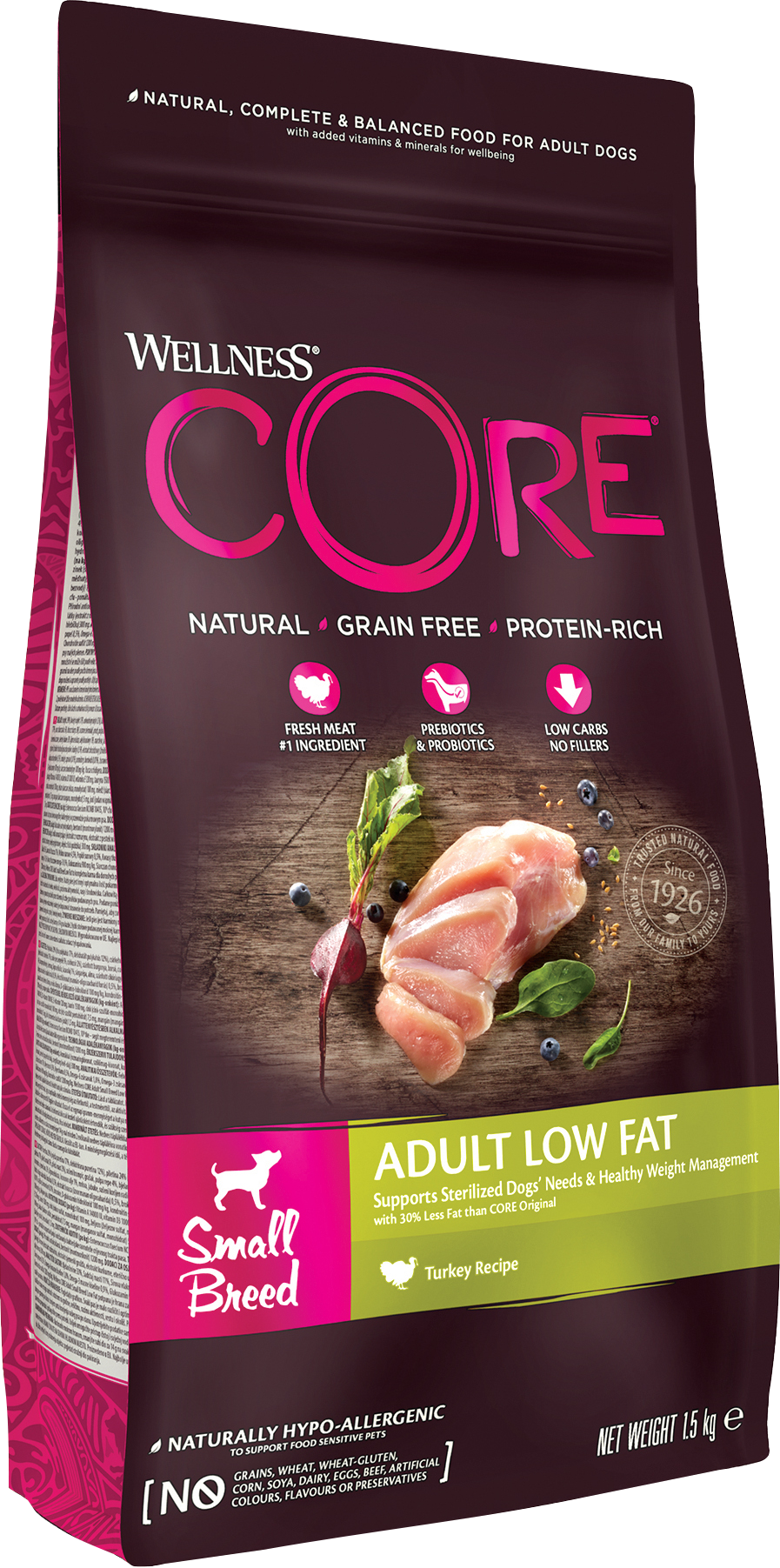 CORE Petfood Dog Adult Low Fat Small Breed Turkey Dry