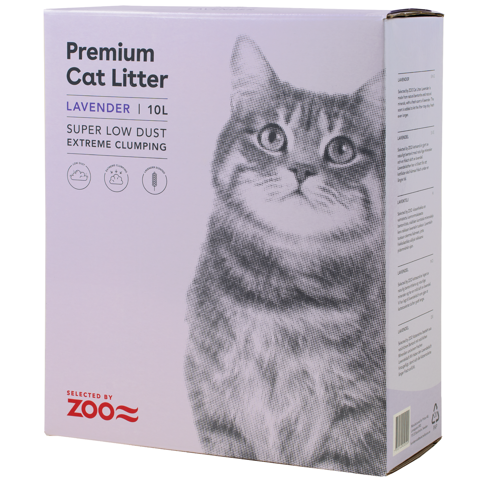 Selected by ZOO - Kattesand Lavendel 10L - Katt - Helse og pels - Hygiene - Kattesand - Dyrekassen.no