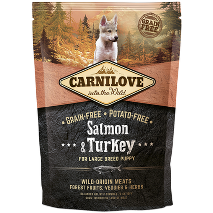 Carnilove - Valp av stor rase, laks og kalkun 12 kg - Hund - Hundefôr - Dyrekassen.no