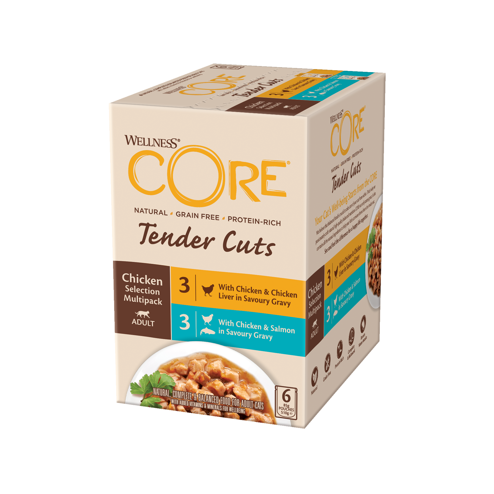 CORE Petfood Tender Cuts Chicken Selection Multipack 6x85g