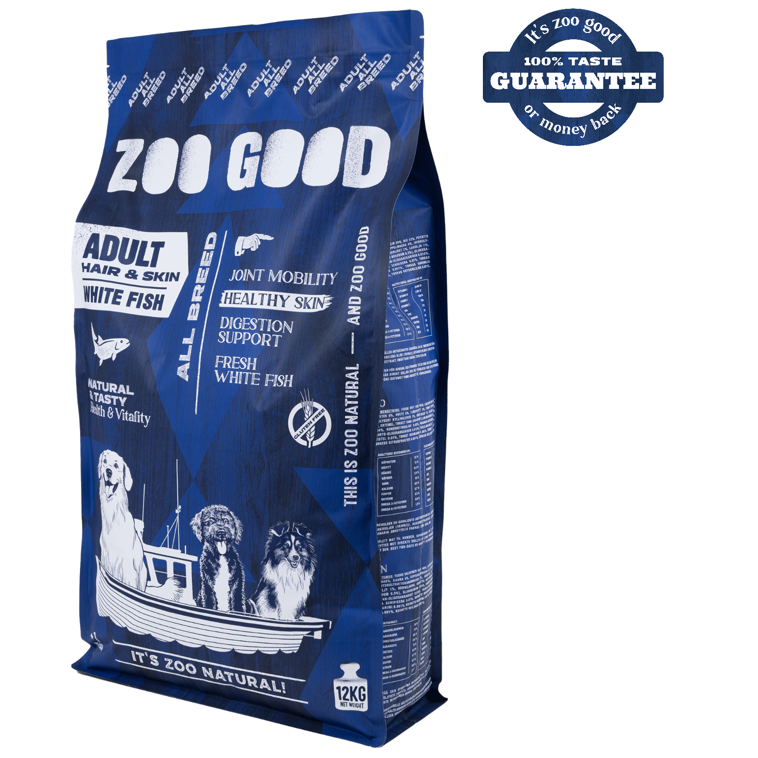 White Fish Skin & Hair Adult All Breed 12 kg