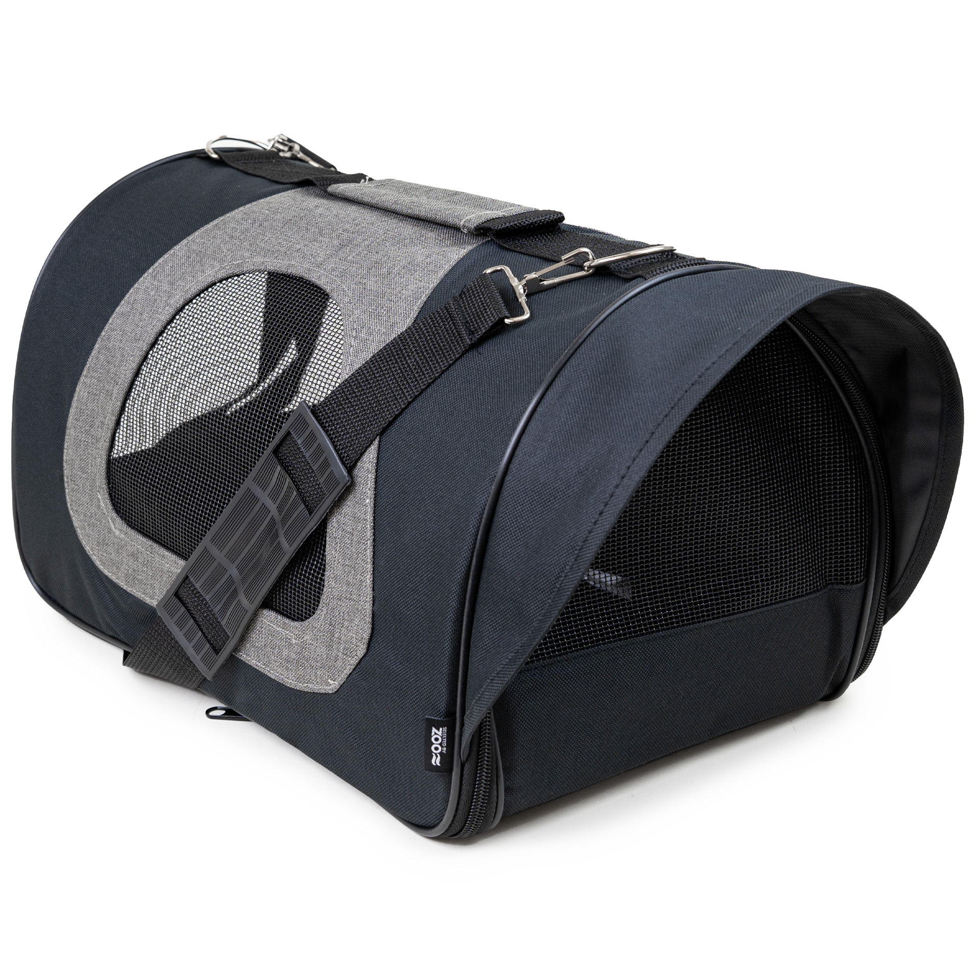 Bæreveske Airline Milo, 40x23x24cm, svart/grå