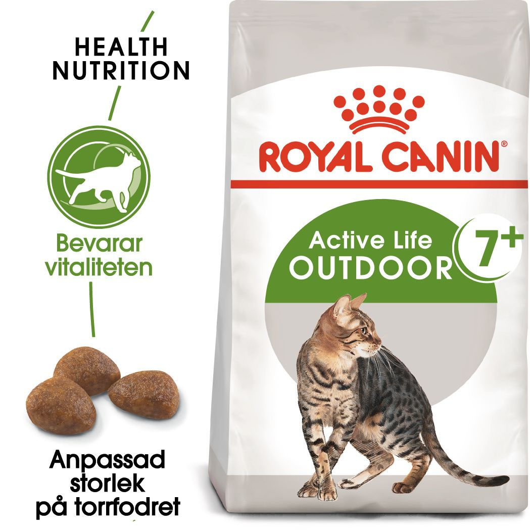 Royal Canin - Feline Active Life Outdoor +7 2 kg - Katt - Helse og pels - Kosttilskudd - Tørrfôr - Dyrekassen.no