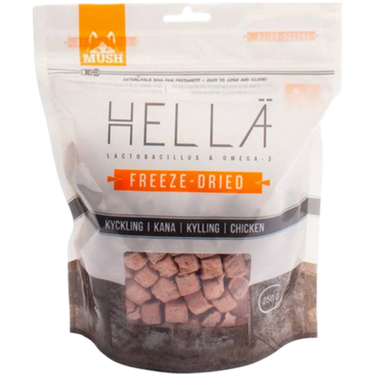 Hellä Frysetørket kylling brun 250g