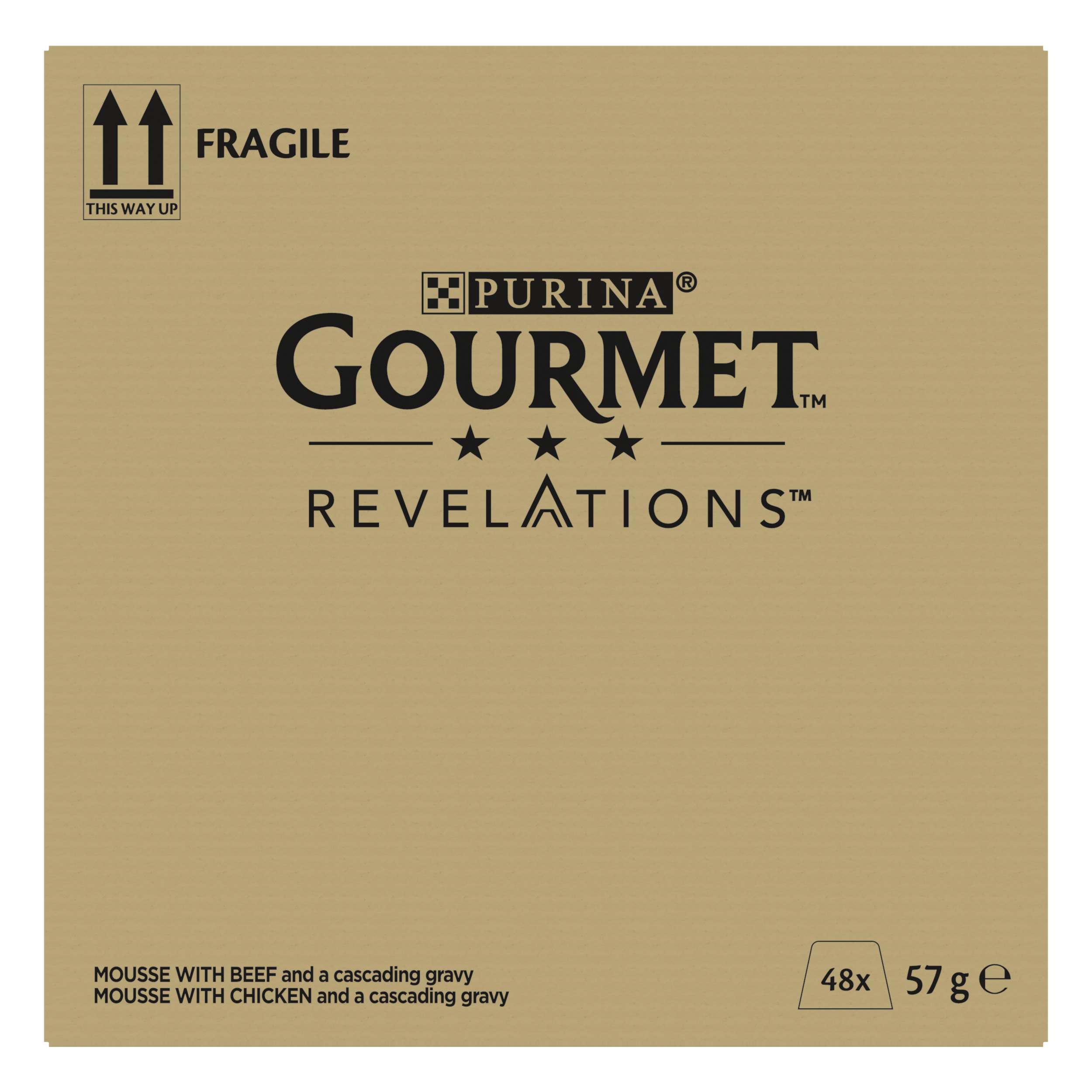 Purina Gourmet Gold - Purina Gourmet Revelations med Storfekjøtt og Kylling 48 x 57g - Katt - Helse og pels - Kosttilskudd - Våtfôr - Dyrekassen.no