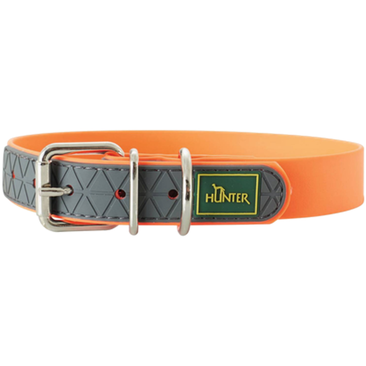 Hunter - Dog Collar Convenience Neon Orange S-M 45 - Neck 33-41cm - Hund - Hundebur - Hundehalsbånd - Dyrekassen.no