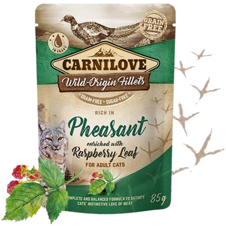 Carnilove Cat Pouch Pheasant enriched with Raspberry Leaves