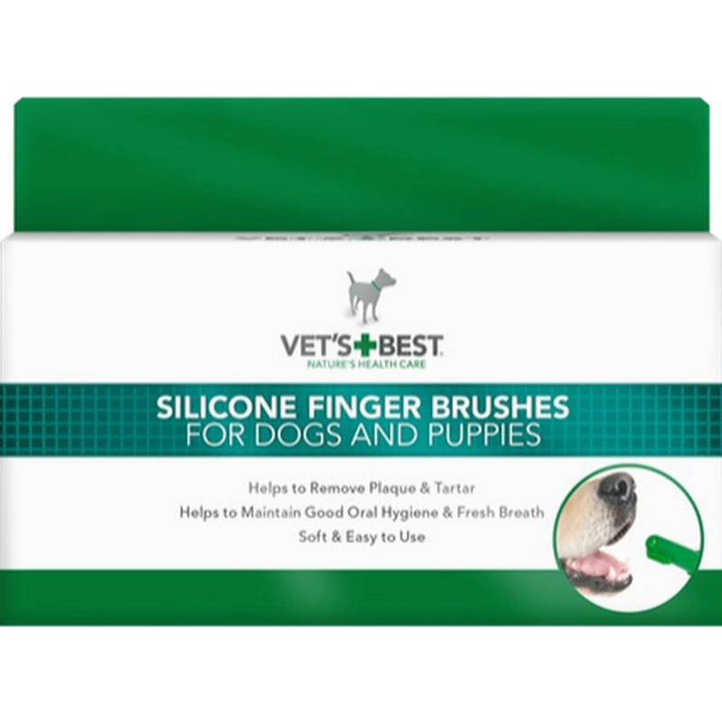 Fingerbørster i silikon for hunder og valper 5 stk.