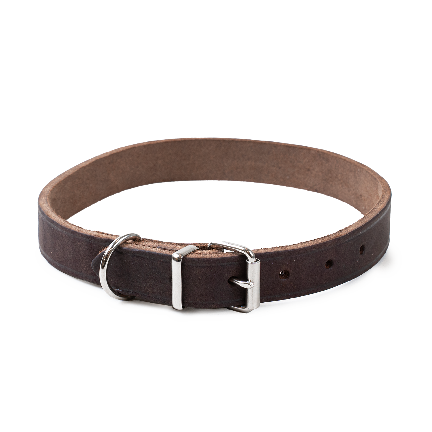 Halskjede i lær Hera justerbar Brun 20 mm x 36-44 cm