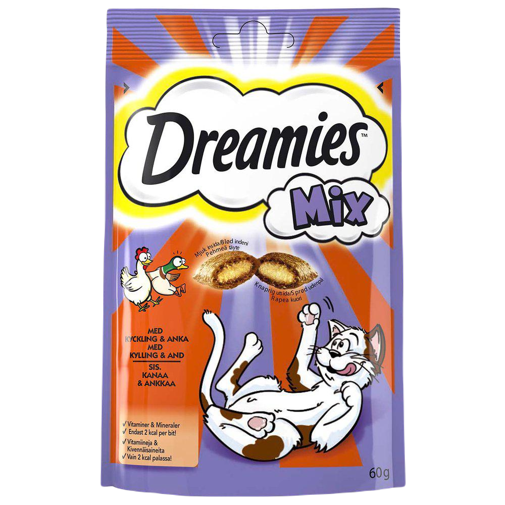 Dreamies - Cat Treats Mix kylling og and 60g - Katt - Helse og pels - Hygiene - Godbiter - Dyrekassen.no
