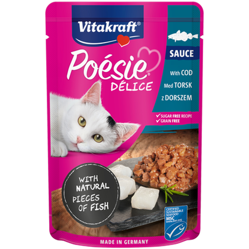 Vitakraft Poetry Delisauce Torsk Msc 85 g