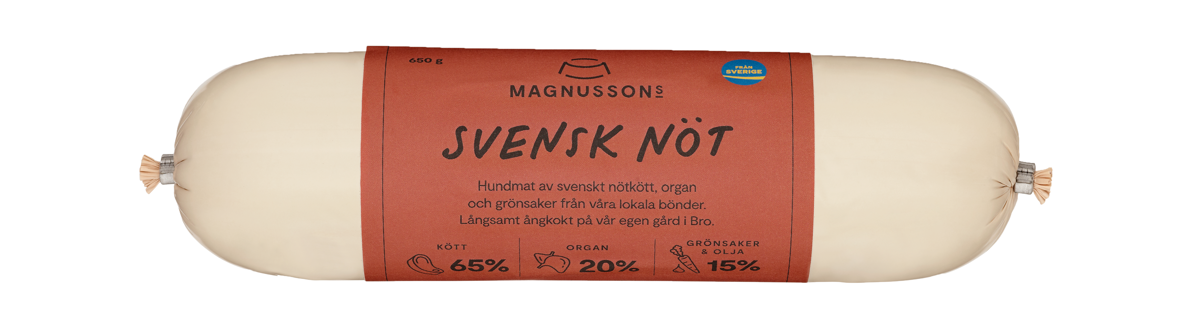 Magnussons - Svensk biff - 650g - Hund - Våtfôr - Dyrekassen.no
