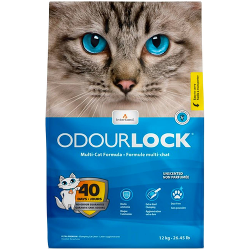 Intersand Classic - Intersand Odour Lock Oparfymerad - Cat Litter Blue 12 kg - Katt - Helse og pels - Hygiene - Kattesand - Dyrekassen.no