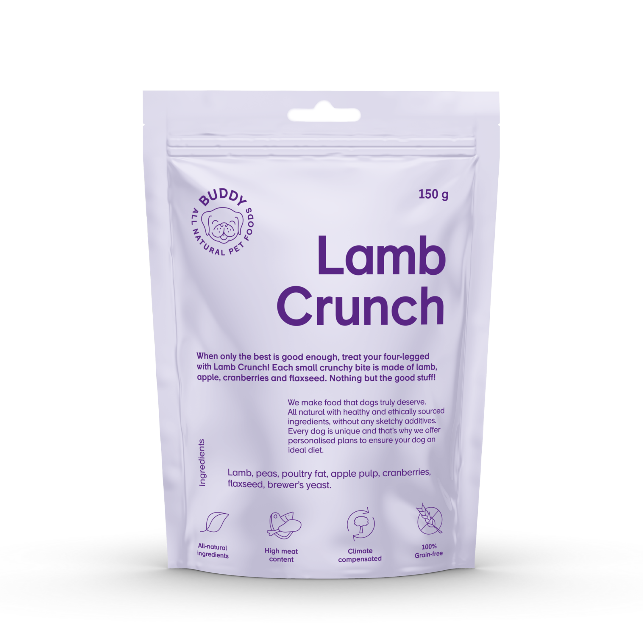Buddy Pet Foods Crunchy Snack Lamb with Cranberries 150 g