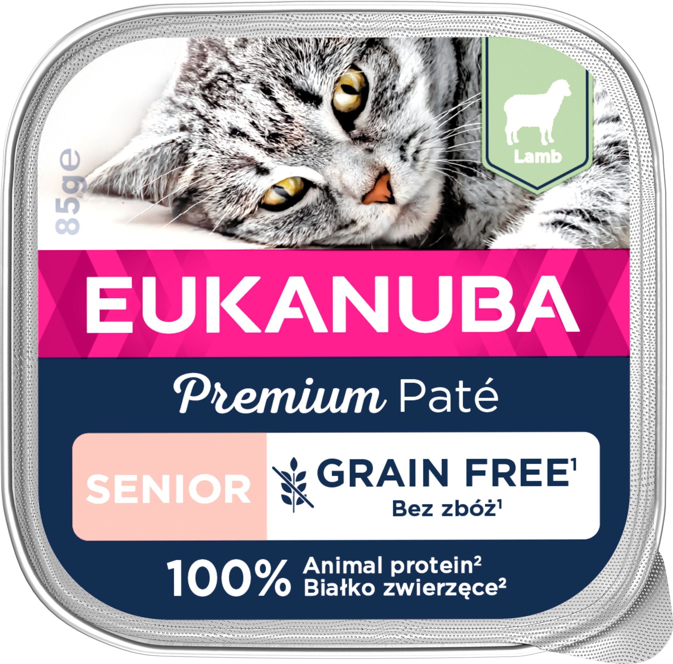 Eukanuba - Katt Kornfri Senior Lammepaté 85 g - Katt - Helse og pels - Kosttilskudd - Våtfôr - Dyrekassen.no