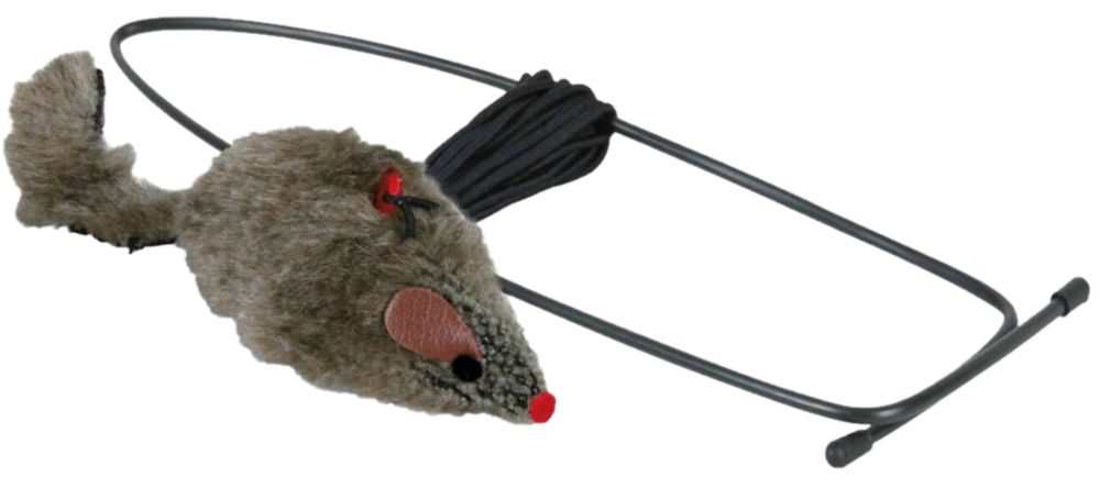 Trixie - Kattleksak Plyschmus 8 cm for dørkarm 1,75 m - Katt - Helse og pels - Hygiene - Katteleker - Dyrekassen.no