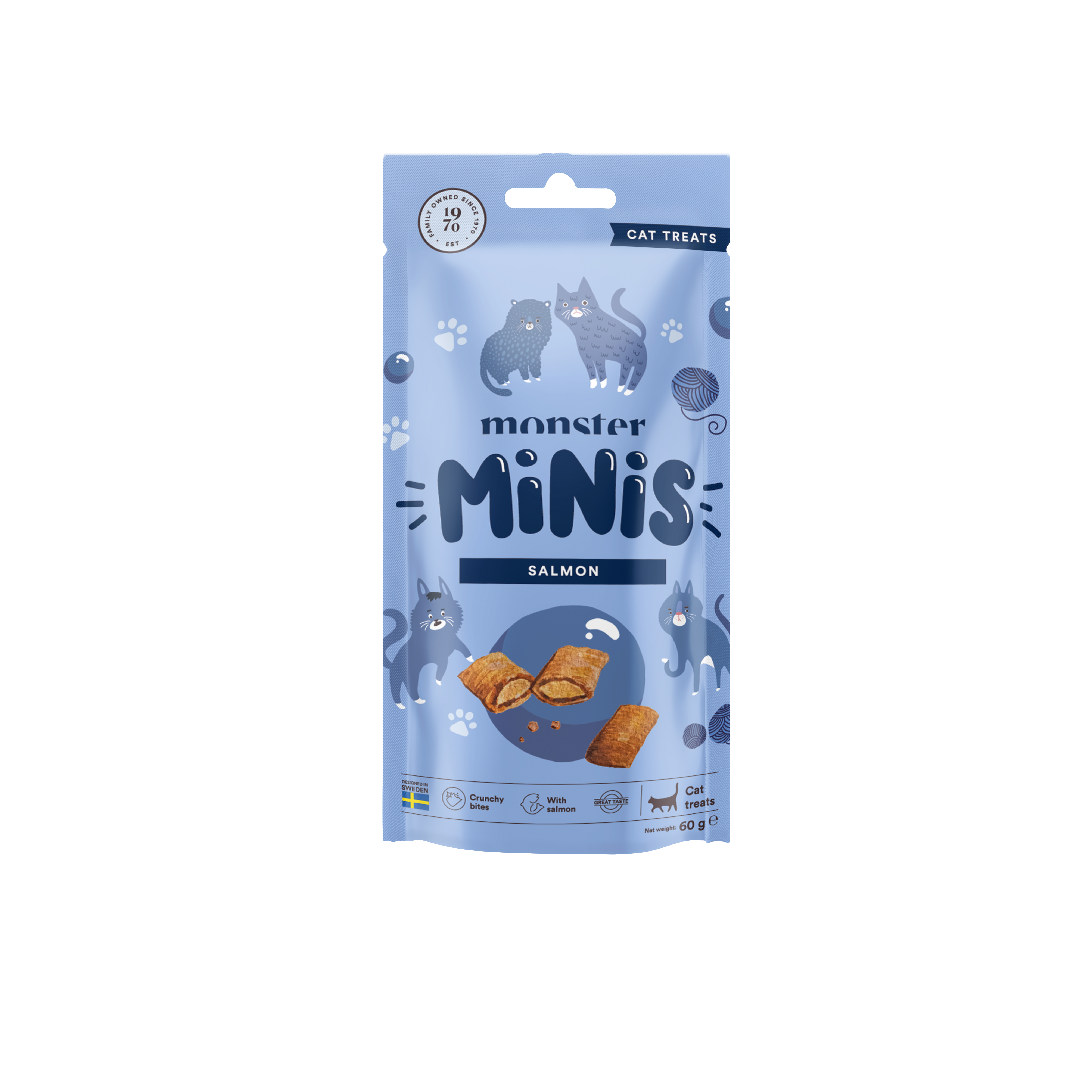 Monster Pet Food Minis godbiter Laks 60 g