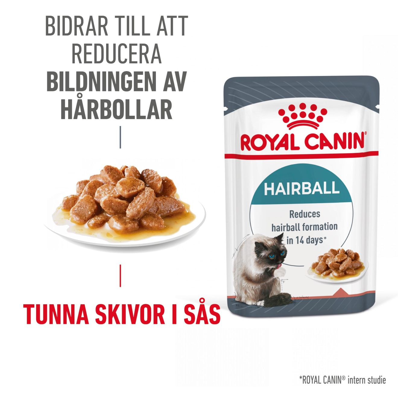 Royal Canin - Feline Wet Hairball Care Gravy 85 g x 12 stk - porsjonsposer - Katt - Helse og pels - Kosttilskudd - Våtfôr - Dyrekassen.no