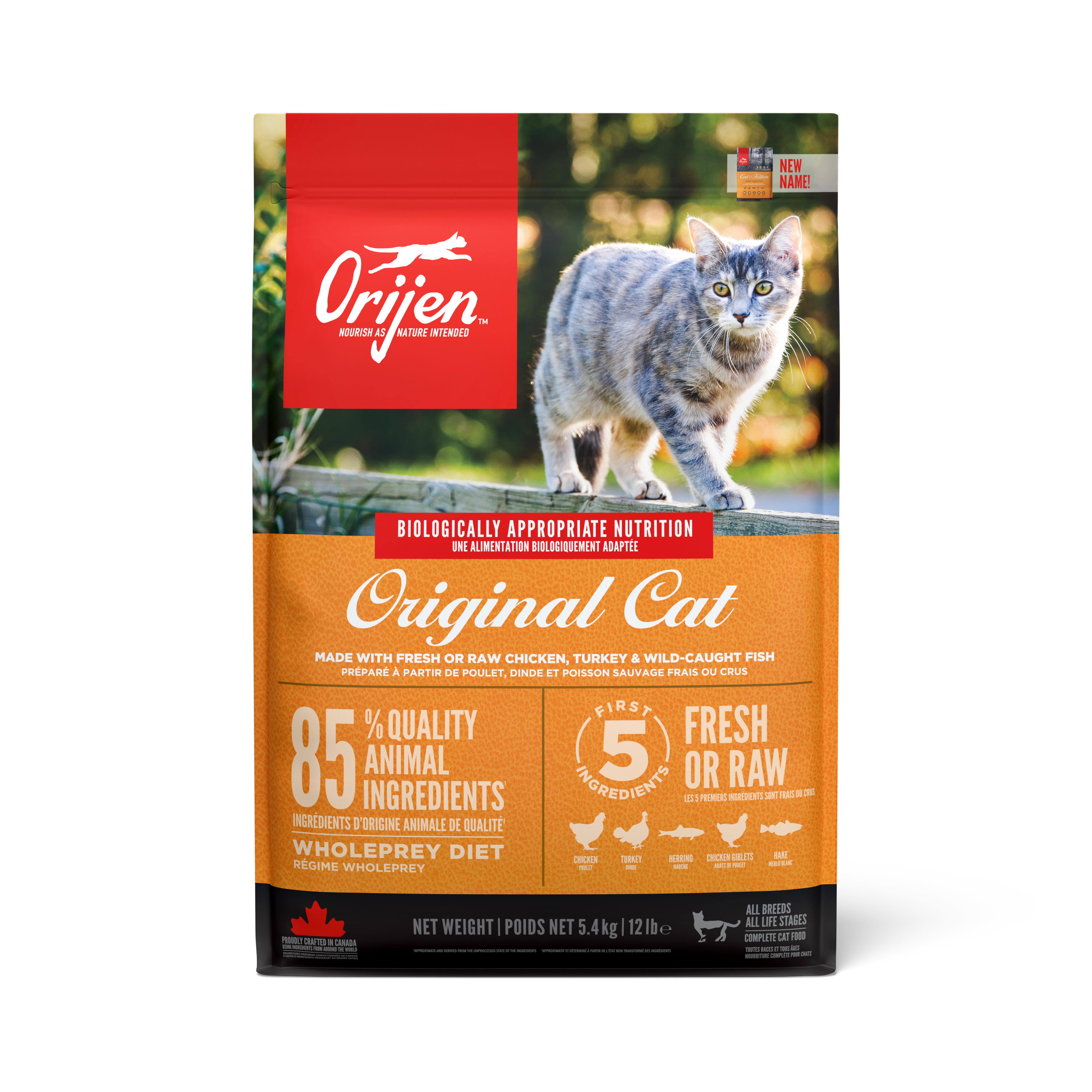 Orijen - Original Cat - Tørrfôr til katter 5,4 kg - Katt - Helse og pels - Kosttilskudd - Tørrfôr - Dyrekassen.no