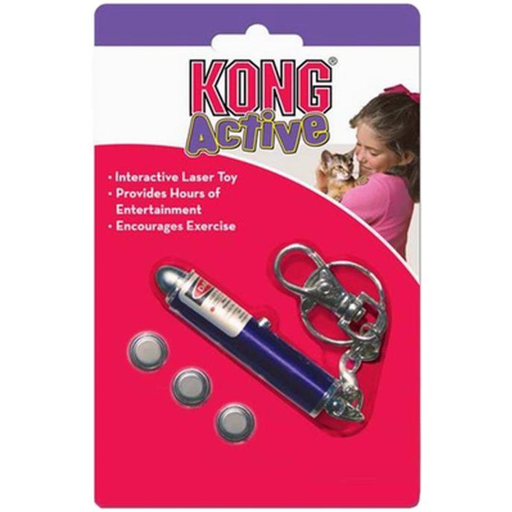 Kong Aktiv katteleker med laser 14 cm - Laserpekerkatt
