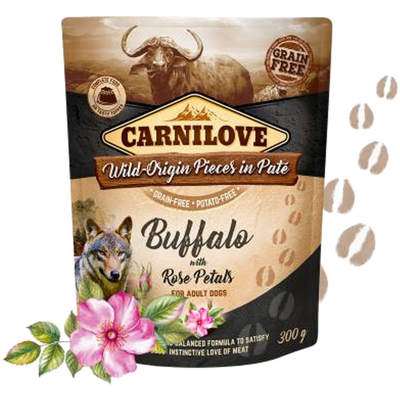 Carnilove Dog Pouch Paté Buffalo with Rose Petals