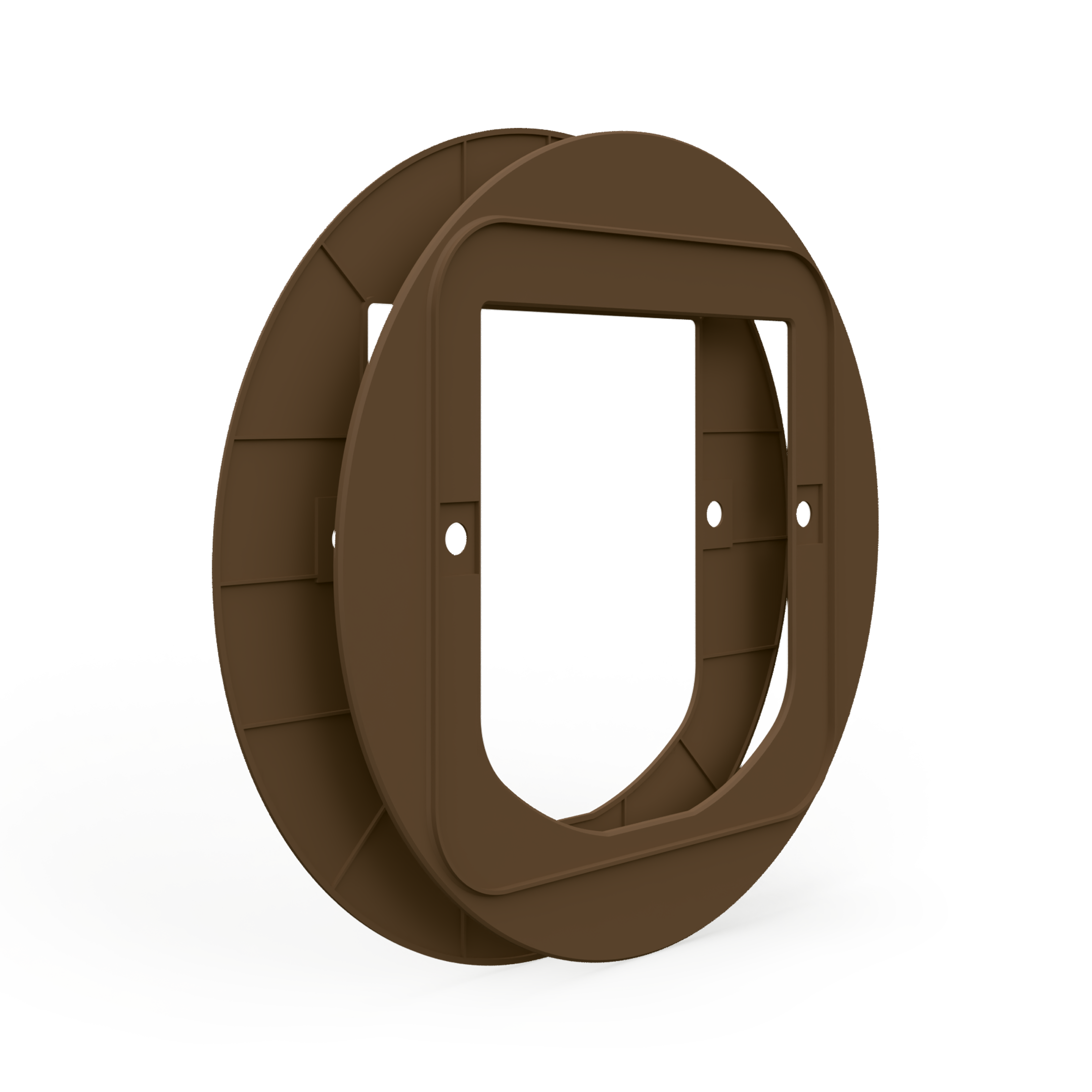 Cat Flap Mounting Adaptor Brun