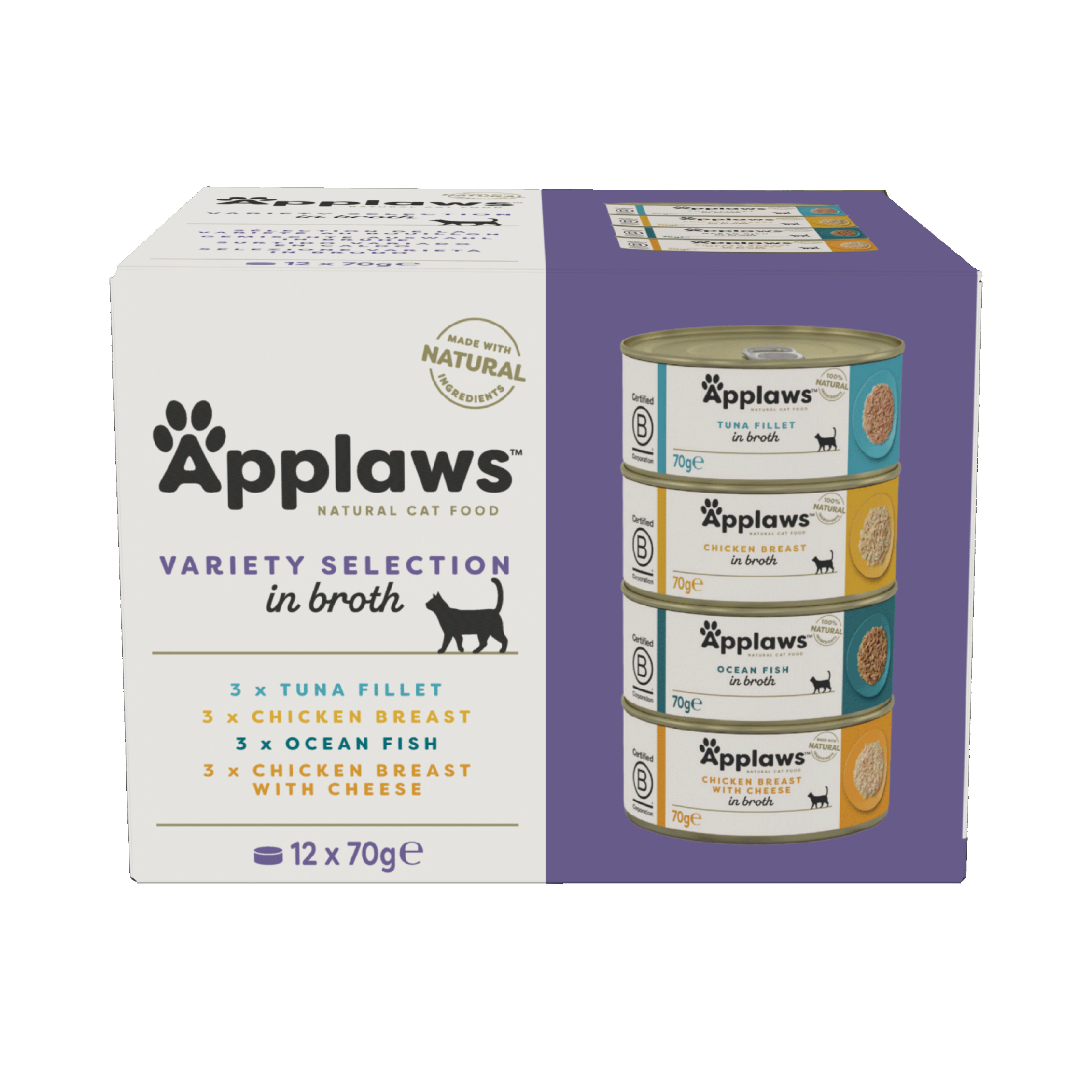 Applaws - Cat Tins Supreme Collection-forpakning 12 x 70 g - Katt - Helse og pels - Kosttilskudd - Våtfôr - Dyrekassen.no