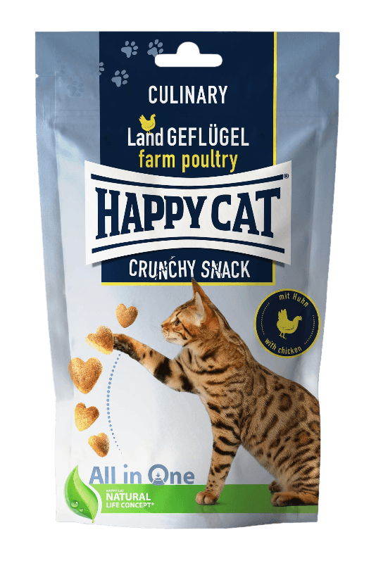 Happy Cat - Crunchy Snack fugl/gulrøtter 70 g - Katt - Helse og pels - Hygiene - Godbiter - Dyrekassen.no