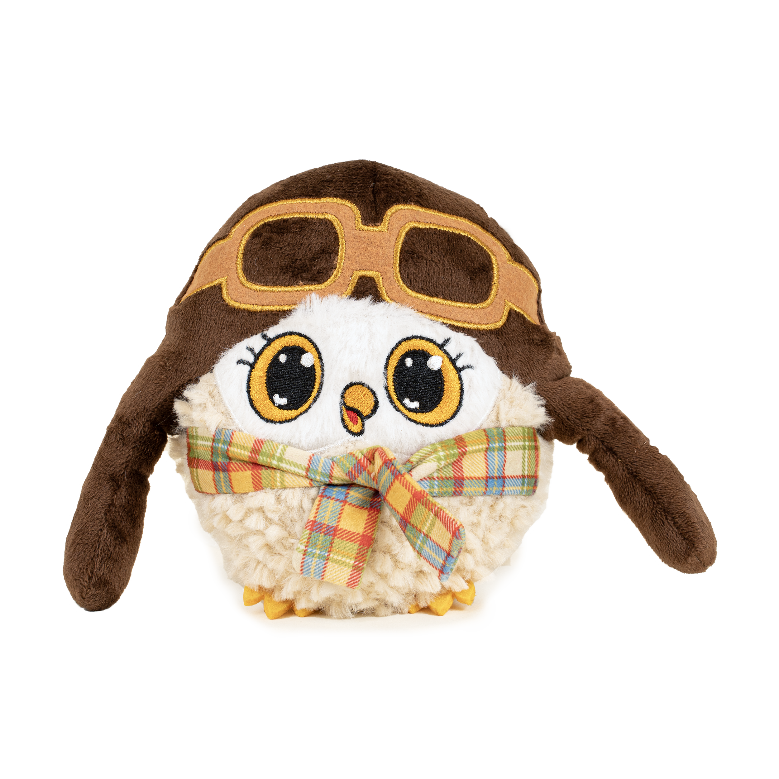 Hundeleketøy Ugle Herman, 15x15x4cm, Flerfarget