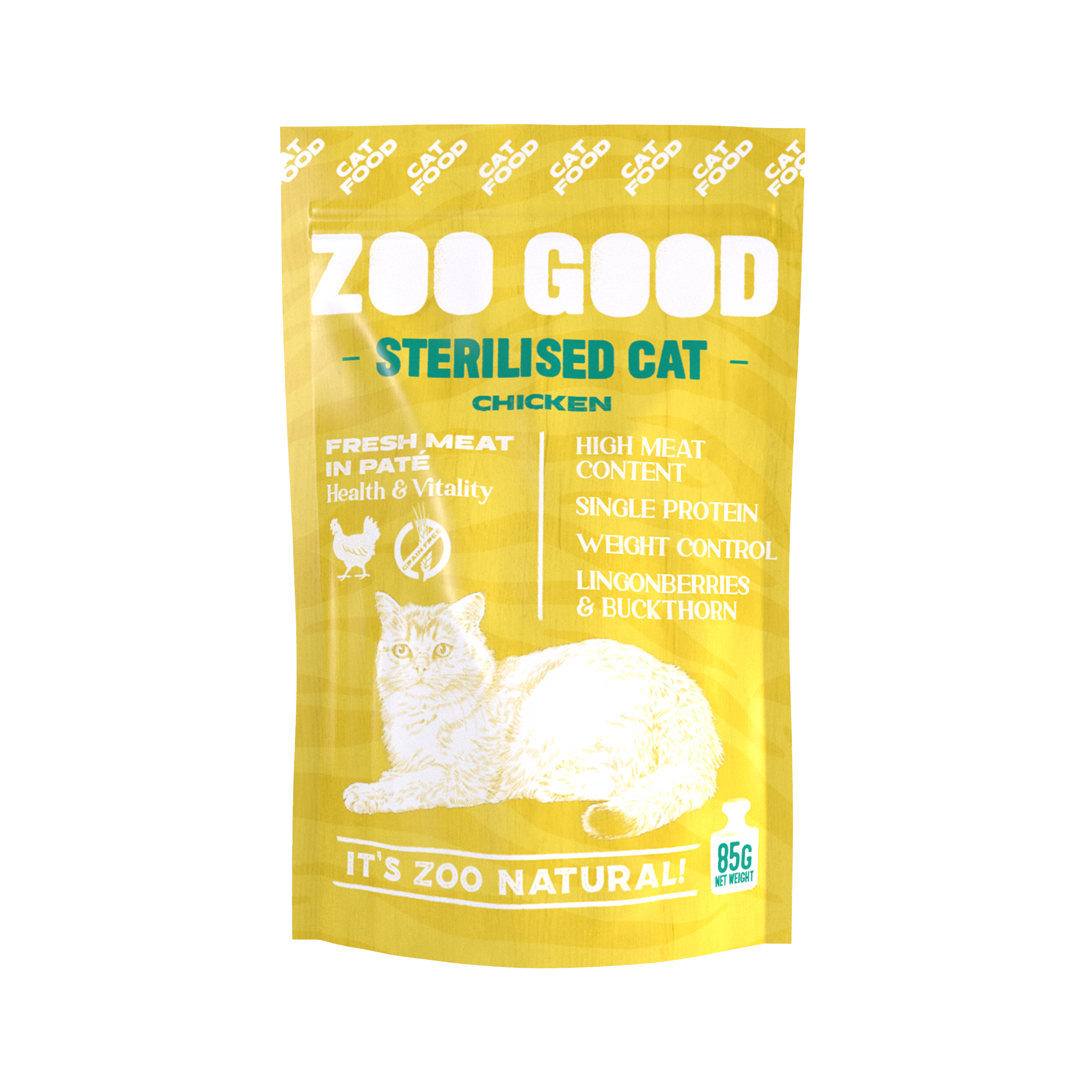 ZOO GOOD Katt Sterilisert kylling-pose