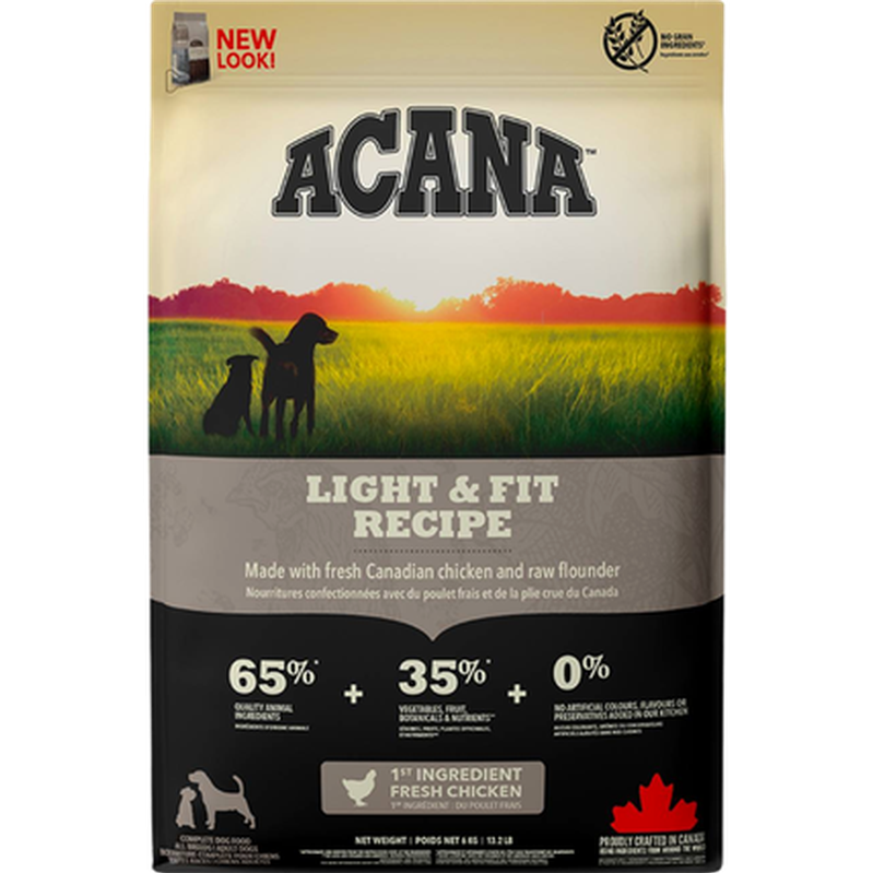 Acana - Dog Heritage Light & Fit 6 kg - Hund - Tørrfôr - Dyrekassen.no