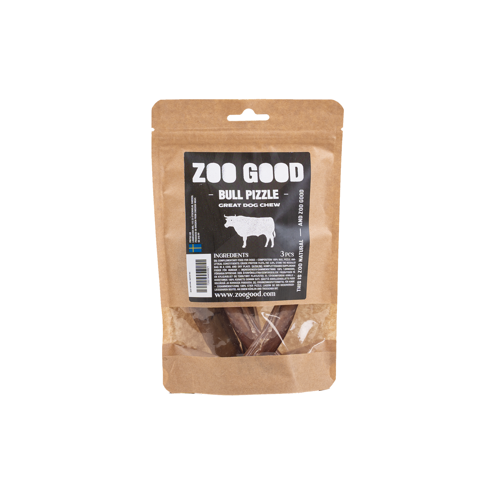 ZOO GOOD - Bull muscle 3-pakning - Hund - Hundegodteri - Dyrekassen.no
