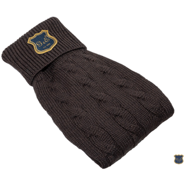 Hundegenser/cardigan Strikket Brun 20 cm