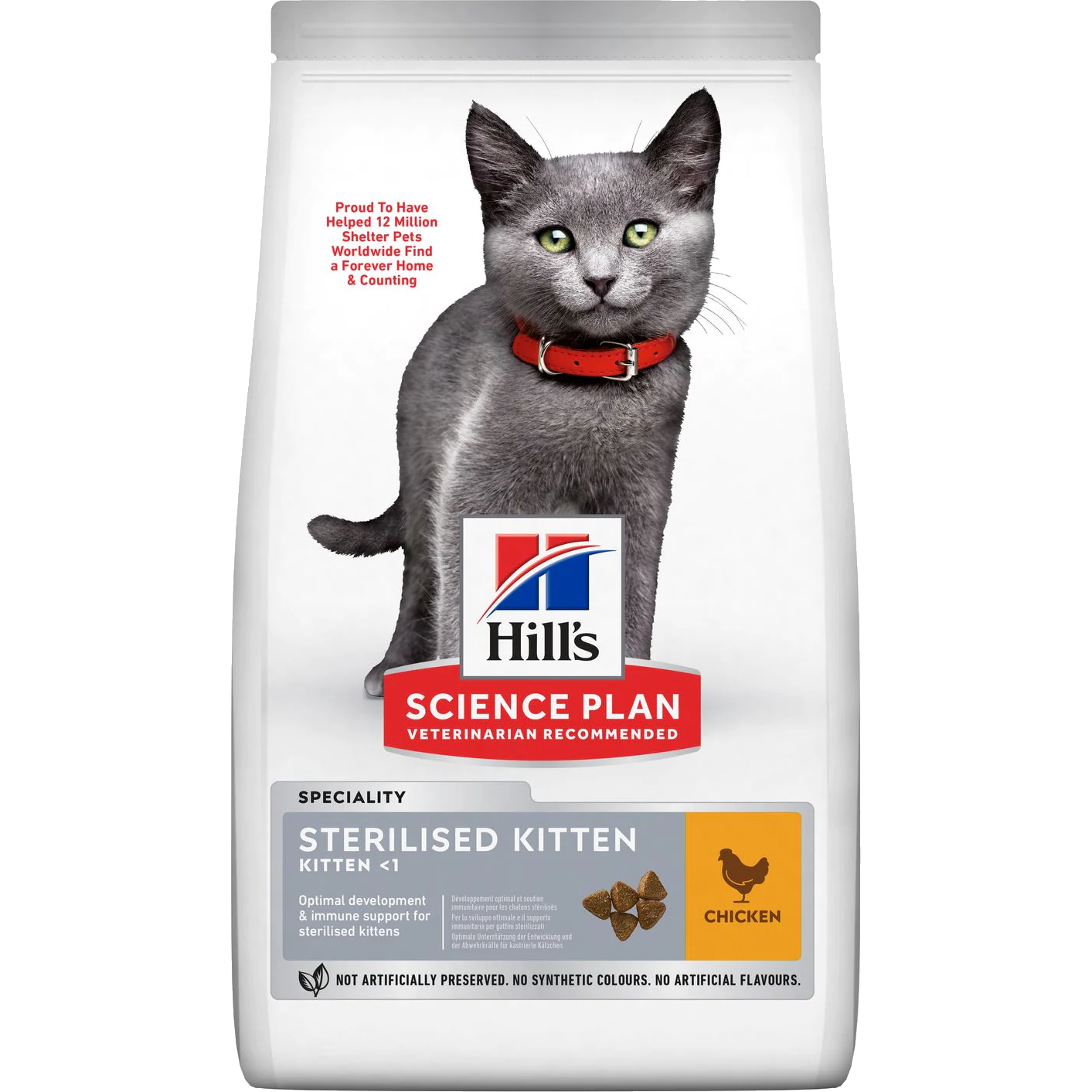 Hills Science Plan - Sterilised Kitten Chicken 3 kg - Katt - Helse og pels - Kosttilskudd - Tørrfôr - Dyrekassen.no