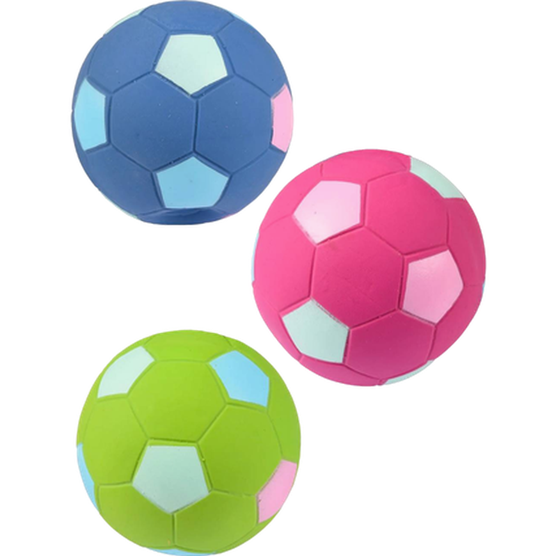 Hundeleketøy Latex Football Mix 6 cm