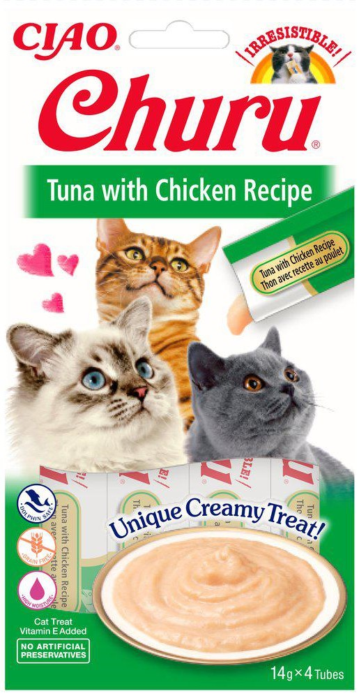 Churu - Cat Creamy Tuna med kylling, 4-pk. - Katt - Helse og pels - Hygiene - Godbiter - Dyrekassen.no