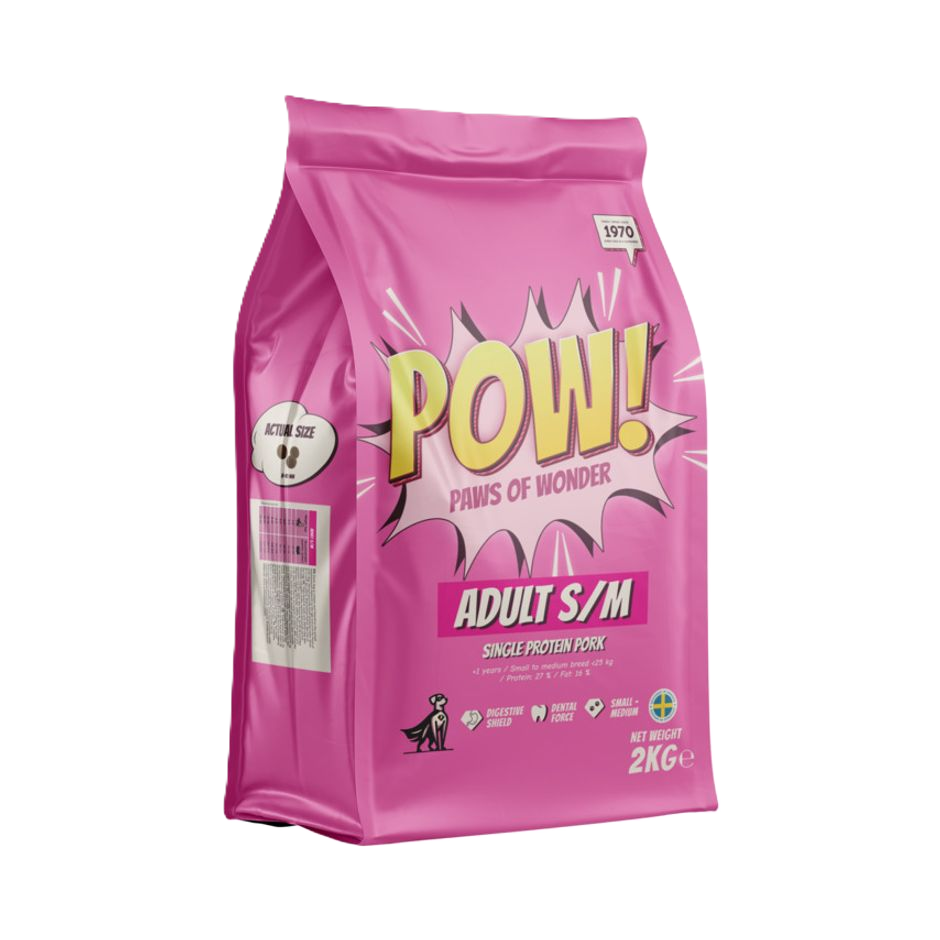 POW! Hund Adult Small / Medium Svinekjøtt