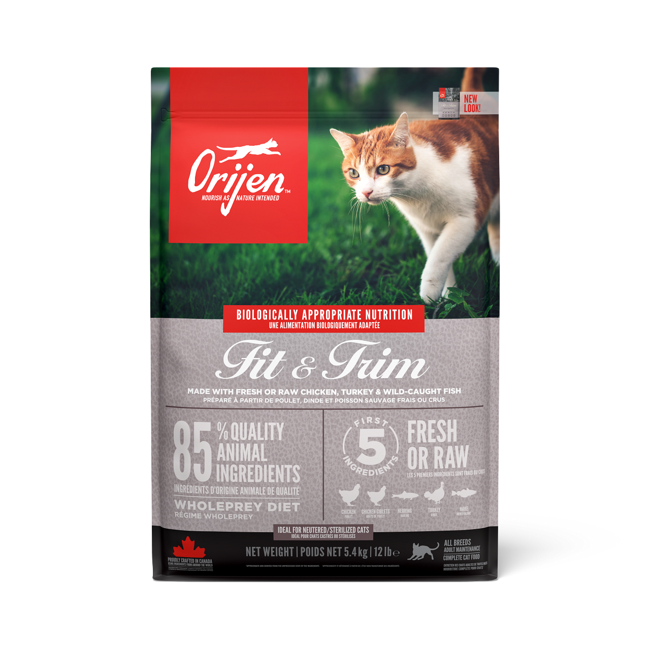 Orijen - Cat Fit & Trim Grain Free - tørrfôr til katter 5,4 kg - Katt - Helse og pels - Kosttilskudd - Tørrfôr - Dyrekassen.no