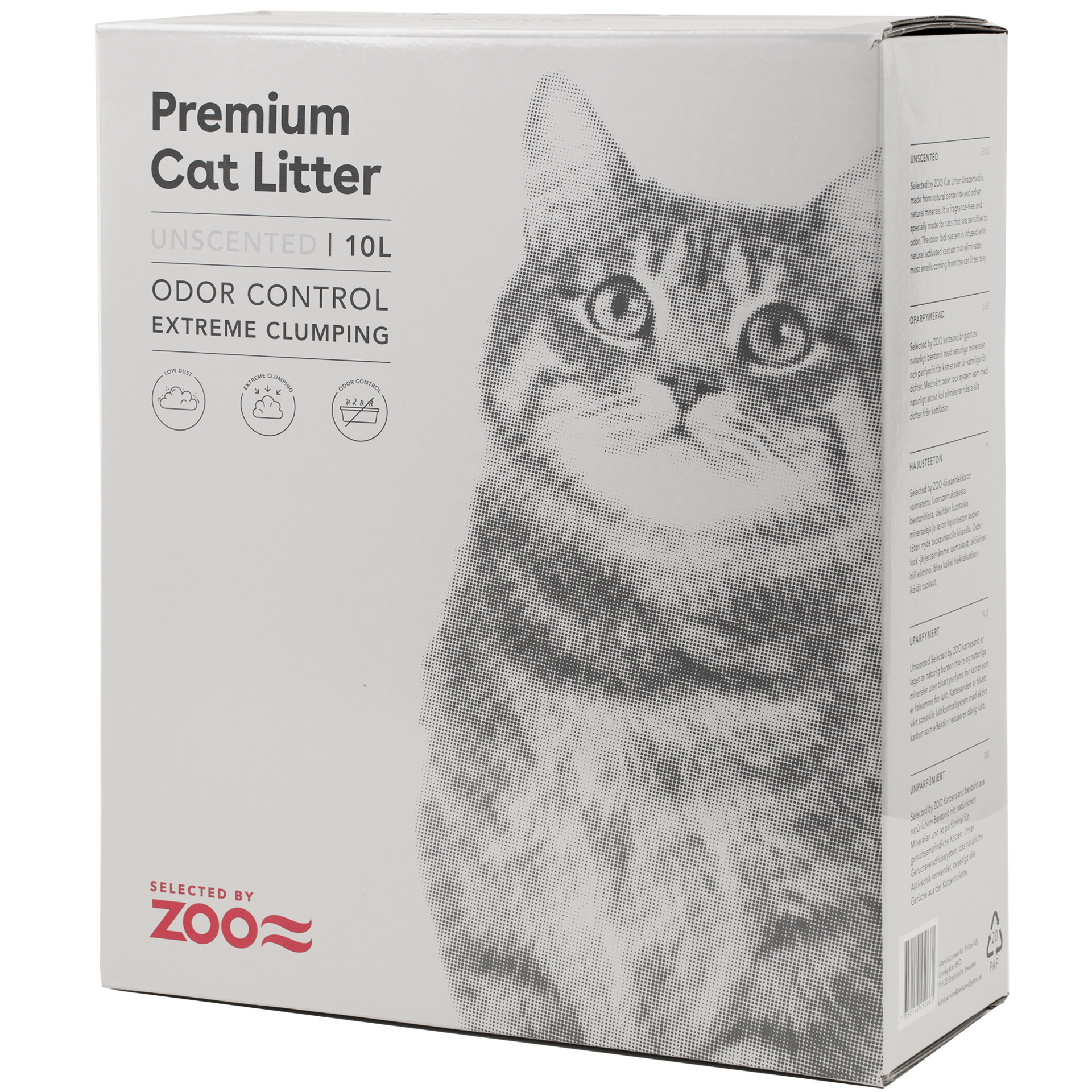 Selected by ZOO - Kattesand Uparfymert 10L - Katt - Helse og pels - Hygiene - Kattesand - Dyrekassen.no