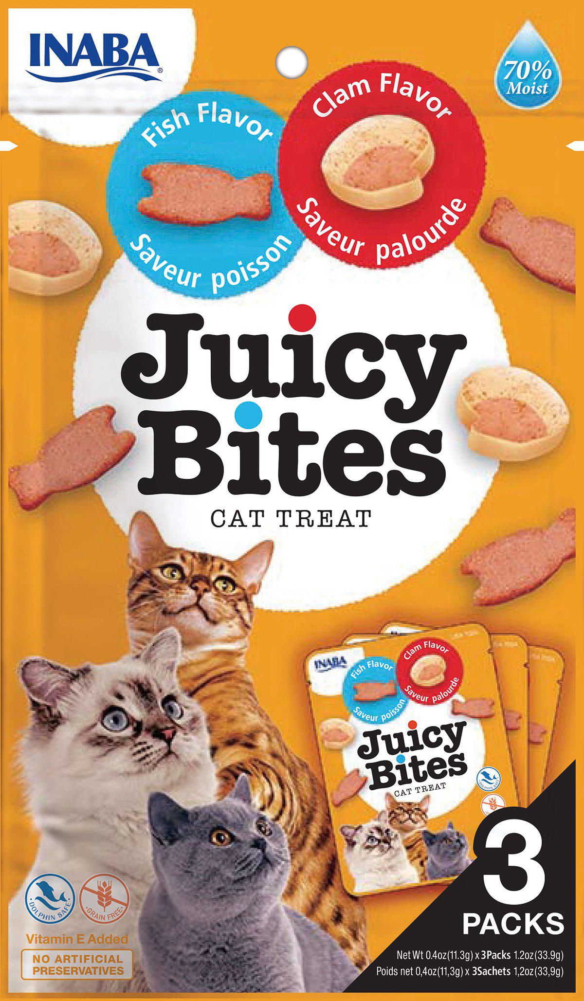 Churu Cat Juicy Bites Fish/Clam 3 stk