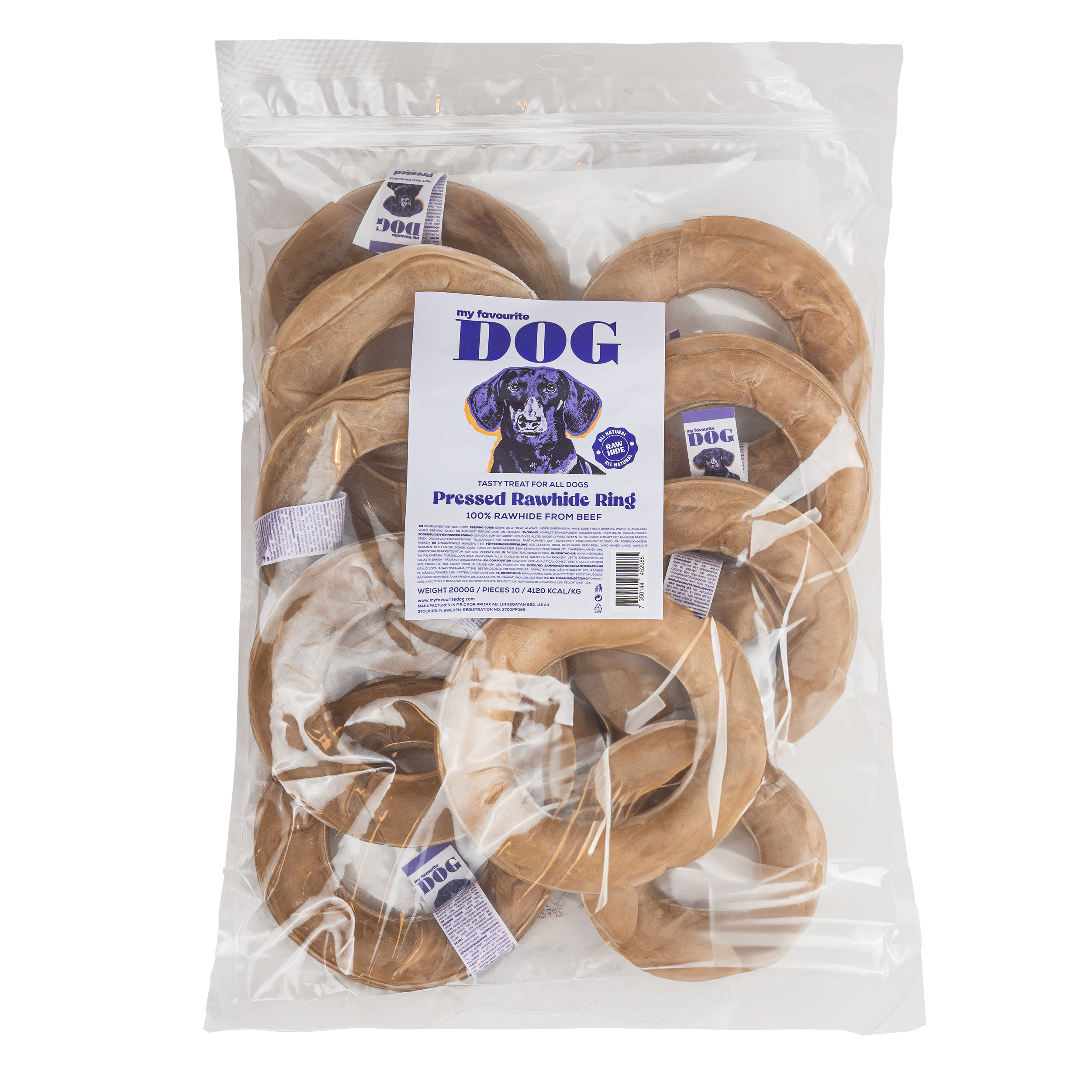 My favourite DOG Ring i presset råskinn - naturell