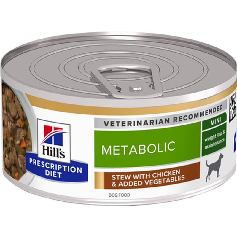 Hill's Prescription Diet Dog - Metabolic Mini Chicken & Vegetables 156 g x 24 - Katt - Helse og pels - Kosttilskudd - Veterinærfôr - Dyrekassen.no