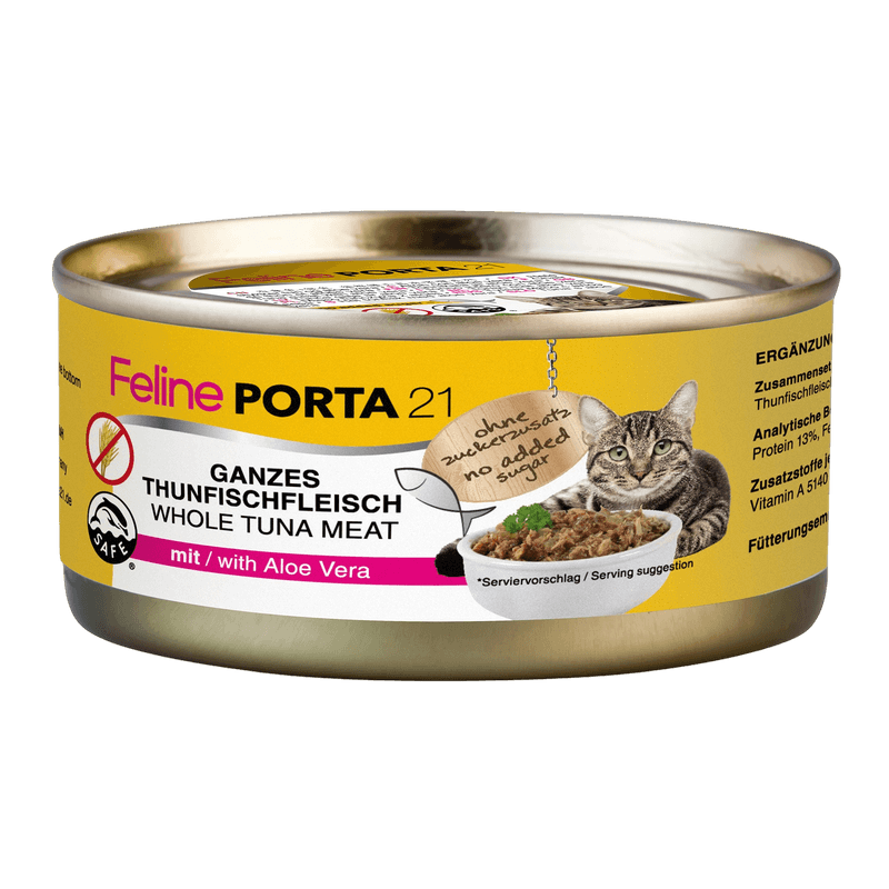 Porta21 - Feline Tunfisk med Aloe Vera 156g - Katt - Helse og pels - Kosttilskudd - Våtfôr - Dyrekassen.no