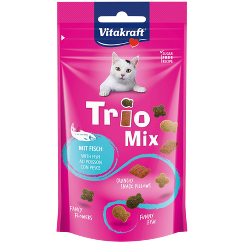 Vitakraft - Cat Trio Mix fiskegodbiter for katter 60 g - Katt - Helse og pels - Hygiene - Godbiter - Dyrekassen.no