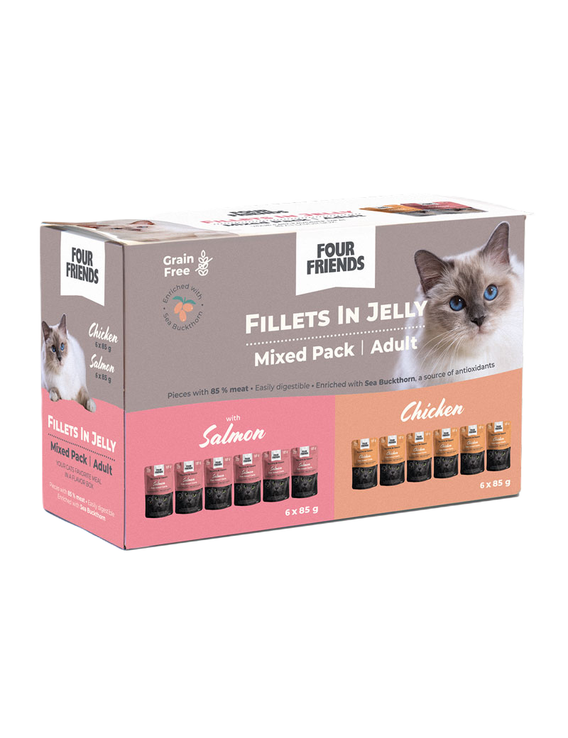 FourFriends Cat Adult in Jelly Mix 12-pack