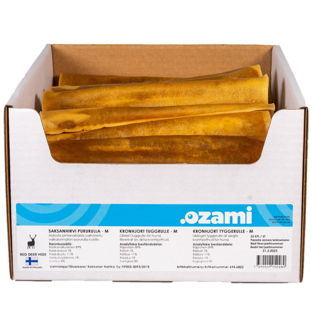 Tyggerull til hund Red Deer m 21 cm