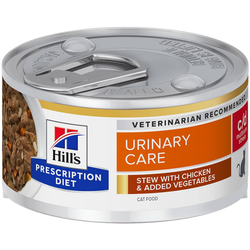 Hill's Prescription Diet Feline - c / d Urinary Care Stress Stew Can 82g - Katt - Helse og pels - Hygiene - Kattemat - Dyrekassen.no