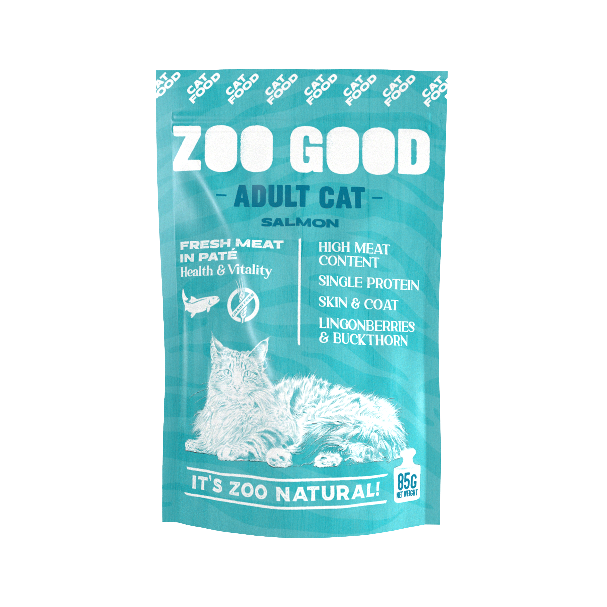 ZOO GOOD Laks i pose til voksne katter