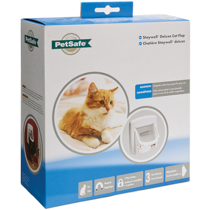 Petsafe - Staywell Magnetisk 4-veis låsbar Deluxe katteluke med magnetlås - Katt - Helse og pels - Hygiene - Katteluker - Dyrekassen.no