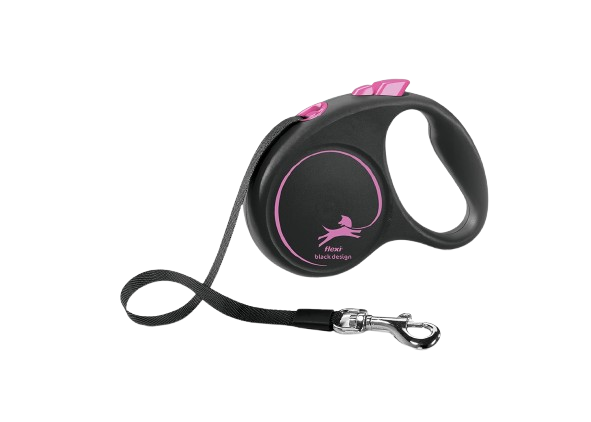 Flexi Rullebånd Svart Design Tape Pink